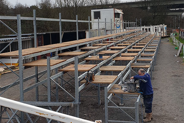Home Straight stand takes shape